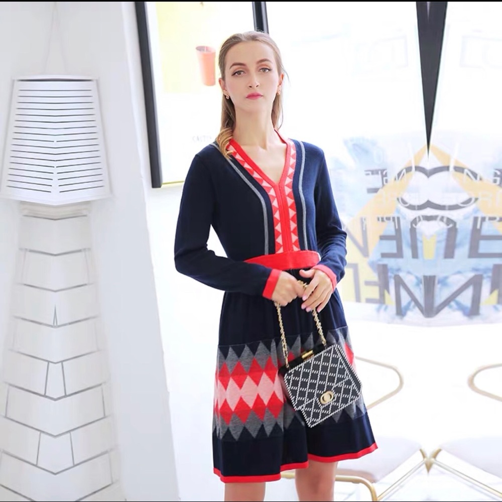 Holiday sweater dress